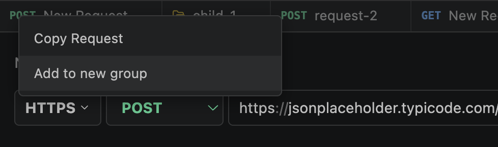 Tab right-click context menu